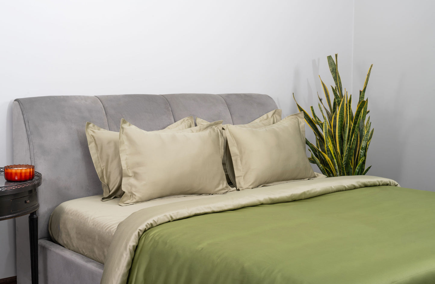 SHIMMERING OLIVE & FOREST SAGE DUVET COVER