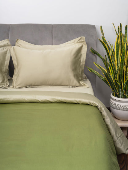 SHIMMERING OLIVE & FOREST SAGE DUVET COVER