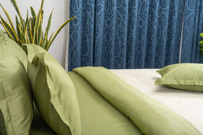 SHIMMERING OLIVE & FOREST SAGE DUVET COVER