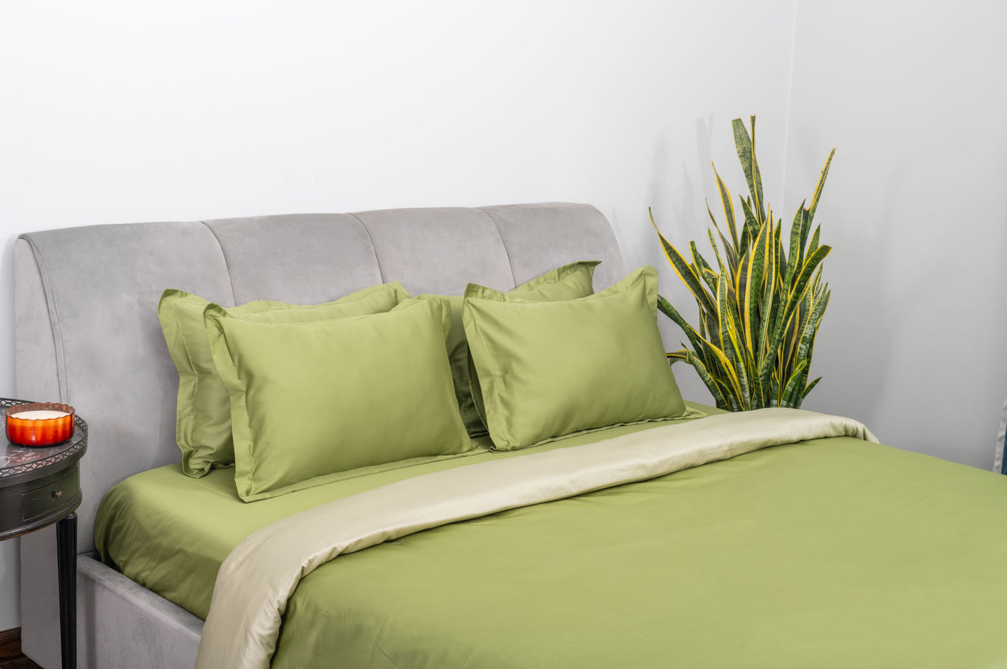 SHIMMERING OLIVE & FOREST SAGE DUVET COVER
