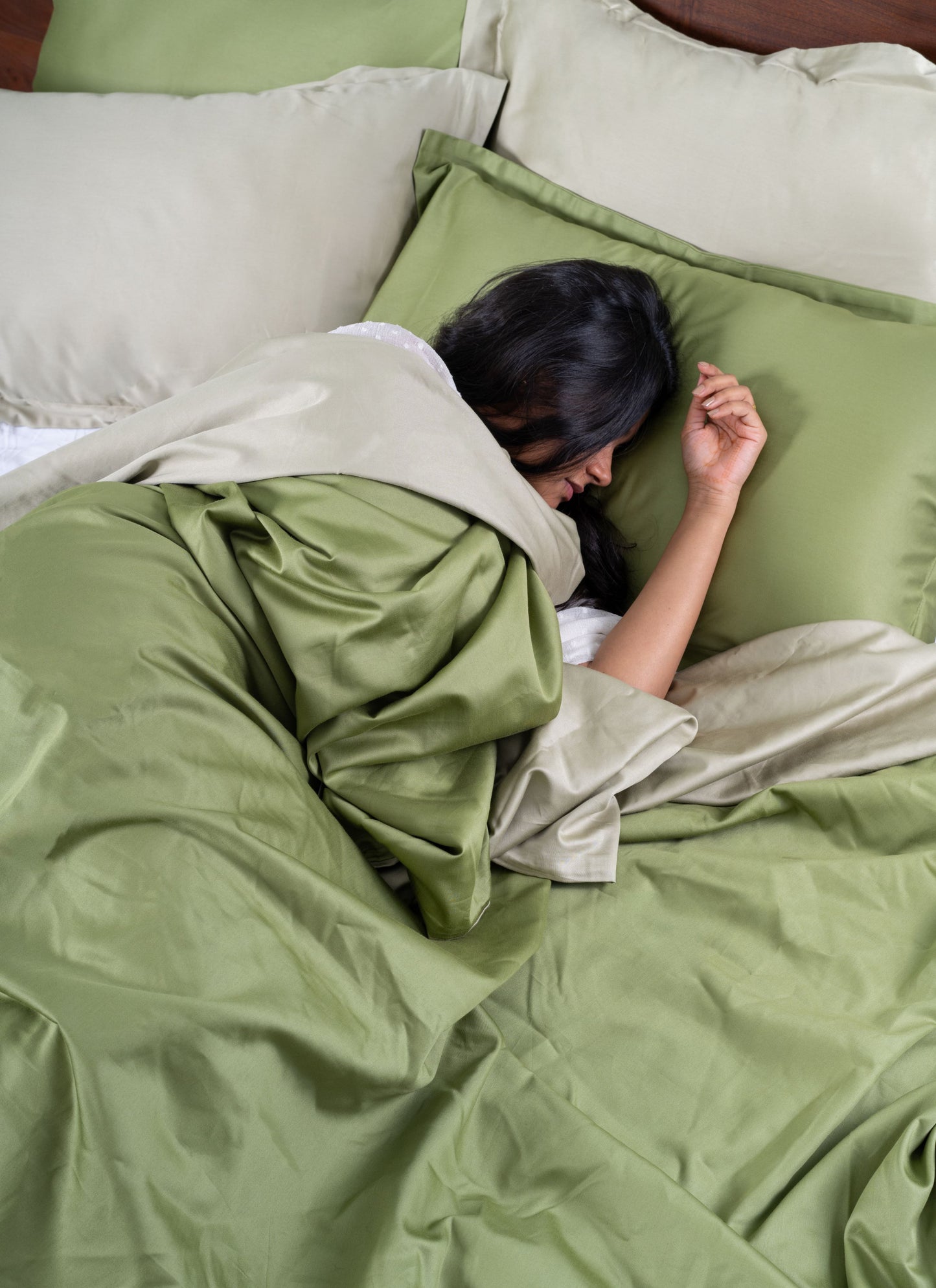 SHIMMERING OLIVE & FOREST SAGE DUVET COVER